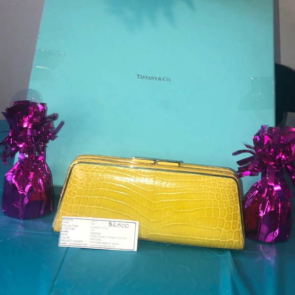 👑💯%AUTHENTIC👑Beautiful Tiffany REAL croc clutch - Picture 6 of 6